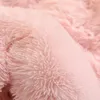 Bedding sets Luxury Pink Bedding Set Winter Warm Plush Duvet Cover Set King Queen Size High Quality Fur Comforter Cover Bed Linen Pillowcase 231110