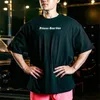 Hommes t-shirts hommes surdimensionné T-shirt mode Hip Hop gymnases Singlet coton lâche musculation Fitness col rond T-shirt