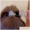 Fermagli per capelli Barrettes Strass Perla Coda di cavallo Artiglio per capelli per le donne Strumento per lo styling Moda Granchio Forcine Accessori per clip Dro Dhgarden Dhsgv