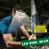 Head lamps LED très brillante phare phare Camping course randonnée pêche Rechargeable COB inondation lumières de secours Portable lampe frontale P230411