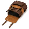 School Bags Drop Leather Backpack Vintage Top Grade Fashion Bag Pack Travel Men Male Day Crazy Horse