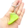 3D Basketball Shoe Keychain Stereoscopic Sneaker Key Chain Rainbow Color Mod Keychains Bag Pendant Top Quality Drop Delivery Dhof3