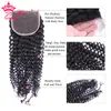 Afro Kinky Curly Hair Lace Closure Mongolian Brazilian Indian Malaysian Peruvian Virgin Human Raw Hair Queen Hair Products Free Shipping