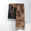 Scarf designers scarf women scarf Solid color letters Popular design Elegant hundred match Silky sm
