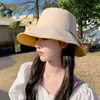 Szerokie brzegowe czapki Summer Woman Sun Fashion Ladies Outdoor Travel UV Protection Fisherman Cap Kobiet Solid Kolor Bow Panama Hat