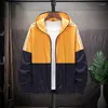 Men's Jackets Plus Fat Size Hooded Sun Protection Clothing Men's Summer Stretch Thin Loose Jacket Skin Coat