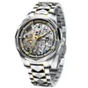 Montres-bracelets DOIT Hommes Casual Business Top Luxe Automatique Mécanique Montre-Bracelet Étanche Lumineux Squelette Tungstène Acier Horloge 231110