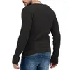 Suéteres para hombre, suéter informal de tejido, elegante, con cuello en V profundo, ajustado, acanalado, manga larga, Color sólido para otoño e invierno