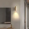 Lâmpada de parede Wabi Sabi Mármore Amarelo LED TV Cabeceira Japão Quarto Sala de estar Luz Travertino Escada Corredor Decoração Sconce