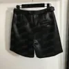 Women PU Leather Short Pants With Waist Bag Designer Badge Brands Shorts Cool Girls Mini Pant Streetwear