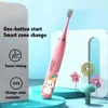 Зубная щетка Электрическая зубная щетка Дети перезаряжаем USB Sonic Brush Smart Timer 4 режимы IPX6 Водонепроницаемый мультфильм для детей 230411