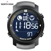 Montres-bracelets NORTH EDGE Montre numérique pour homme Militaire Étanche 50M Running Sports Podomètre Chronomètre Bracelet de fréquence cardiaque Android IOS 230410