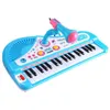Trummor slagverk spädbarn som spelar pedagogiskt elektroniskt piano baby leksaker barn tangentbord pojkar flickor fingrar barn musik 37 nycklar gåva plast söt 230410