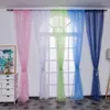 Rideau impression Tulle rideaux de fenêtre transparents pour salon chambre cuisine écrans de traitement fini tige d'usure