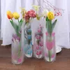 Vases Eco-friendly Unbreakable Foldable Folding Flower Plastic PVC Durable Vase Home Wedding Party Easy To Store 27 X 12cm P230411