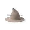 Szerokie brzegowe czapki nowe modne Kniting jesienne zimowe wiadra czapki halloween czapka czapka kobiety wełniane prezenty na dzianiny śmieszne rybak dhgarden dhi5u