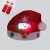 Party Hats LED -ljus Jul och tecknad strumpor köper en hatt ge vika par gåvor dekorationer 230411