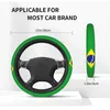 Couvre-volant Drapeau du Brésil Couverture de voiture 37-38 Anti-dérapant Auto Protector Elastische Car-Styling Accessoires