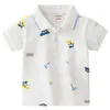 T-shirts Dinosaur Boys Polo Tshirt Qualité Élégante Tout-petit Tops Graphique Tee Coton Été Enfants Chemise Enfants Vêtements 230411