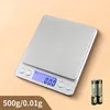 Digital Electronic Kitchen Scales säger 0,01 g fickviktsmycken som väger köksbageri LCD -skärmskala med detaljhandelslåda 500 g/0,01 g 3 kg/0,1 g dropshipping