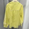 Женские блузки Zessam Желтая вышивка женская рубашка весна лето длинные рукава женские топы повседневные классические винтажные уютные леди блузя 2023
