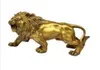 Brass Crafted Human Antique decoration Collectable home decorations FENG SHUI brass lion sculpture statue7326067