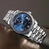 腕時計Cadisen C8185 Iceblue Dial Sapphire Glass Watches Men Japan Miyota8285 Movt Men's Watch Mechanical Automatic Diver Clock 231110