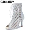 Latin Top Cinmidy Femme 306 Boots de pole de pole de bal sexy Soft Sole Sole Party Femme Femme High Heels 230411 41010 13818 83788