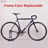 Pedali bici Bici a scatto fisso 48 cm 52 cm 56 cm Bicicletta da pista a velocità singola Telaio in lega di alluminio Ruota da 40 mm Forcella in fibra di carbonio personalizzabile 3M411