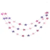 Party Decoration Gold And Silver Powder Five-pointed Star Disc Pull Flower Flag Pendant Children's Birthday