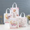 4 PC Gift Wrap 4pcs Eid Mubarak Nonwoven Fabric Gift Bags Muslim Islamic Festival Party Cookie Candy Wrapping Bag Ramadan Kareem Party Supplies Z0411