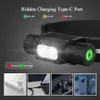 Head lamps Super Bright LED Headlamp 7 Lighting Modes Zoomable Torch Headlight IP66 Waterproof USB Rechargeable 18650 Battery Flashlight P230411