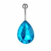 Botão de umbigo anéis D0498 Aqua.Color Stone Belly Stud Drop Drop Drop Jewelry Body Dhgarden Otq8p