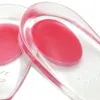 Palmilhas de gel de silicone macio para esporas de calcanhar dor almofada de pé massageador cuidados meia palmilha de calcanhar aumento de altura plantillas de gel de silicone suave