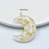 Charmes 10 pièces mode lune résine pour la fabrication de bijoux femmes boucles d'oreilles collier Bracelet pendentif accessoires bricolage décoration