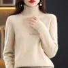 Kadın Sweaters Sıcak Satış Kadınlar Kazak% 100 Saf Kaşmir Süvari Sonbahar Kış Uzun Sleee Basic Kadın Yavurucu Yumuşak Gömlek S-XXL ZLN231111