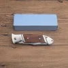 Fabrikspris A336 Pocket Folding Knife 5CR13MOV Mirror Polish Drop Point Blade Wood/Rostfritt stålhandtag utomhus camping EDC Pocket Mapp Knives