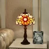 Table Lamps Creative Tiffany Stained Glass Sunflower Decor Home Lighting Bedroom Bedside Lamp Standing Desk Light LED Fixtures