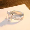 Nowa marka srebrnego pierścienia S925 srebrnego pierścienia AAA Pełny diamentowy pierścień luksusowy pierścionek High End European and American Hot Fashion Pierścień Walentynki Dzień Matki SPC