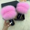 100% Natural Fur Slippers Woman Summer Faux Espadrilles Pearl Chain Fluffy Slides Flip Flops Flats Women Shoes Sandals 230410 GAI GAI GAI