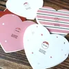 Biglietti di auguri 120pcs mini forma del cuore pieghevole benedizione per il messaggio di ringraziamento di San Valentino matrimonio grazie 230411