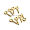 Pins & Needles 600Pcs/Lot Gold Plated Small Tiny Mini Eye Pins Eyepins Hooks Eyelets Screw Threaded Diy Jewelry Making 8Mm D Dhgarden Dhkuu