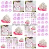 Stud Wholesale 36Pairs One Set Acrylic Plastic Earring Stud With Display Box Drop Delivery Jewelry Earrings Dhgarden Dhpfa