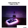 Andere Raucherzubehör Tragbare LED-beleuchtete Zigarettenablage Metallblech betriebenes Licht 29,5 x 18,5 x 3,5 cm Drop-Lieferung Dh8Ri