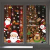 Wall Stickers Christmas Santa Claus Window Ornaments Pendant Merry For Home Decor Happy Year Mirror Drop Delivery Garden Dho9Y