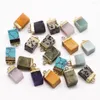 Pendant Necklaces Selling Natural Stone Pendants Trendy Assorted Mixed Irregular Cube Shape Reiki Charm DIY Jewelry Accessories Wholesale
