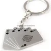 Poker Flush Schlüsselanhänger aus Metall, kreative Herzen, Drop-Lieferung, Dh2Dr