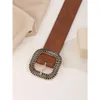 Offre spéciale dames ceinture en polyuréthane large ceinture ceintures femme robe Vintage concepteur ceinture pour les femmes avec boucle en alliage d'or