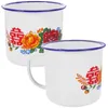 Mugs Mug Cup Enamel Coffee Camping Drinking Chinese Teacup Enamelware Vintage Water Cups Retro Beverage Milk Tea Travel Tin