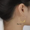 Hoop Huggie Lotus Fun 18K Gold Female Flying Dachshund Dog Big Round Hoop Earrings Trend Real 925 Sterling Silver Women Jewelry 230411